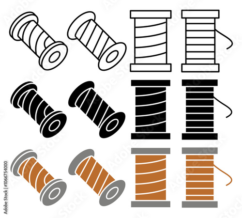 Copper vector icon collection. vector illustration set.