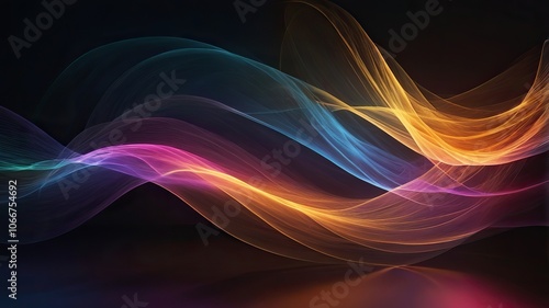 The Dancing Light. Colorful Spectrum Dancing Light Waves. Ideal for desktop wallpaper or background. 