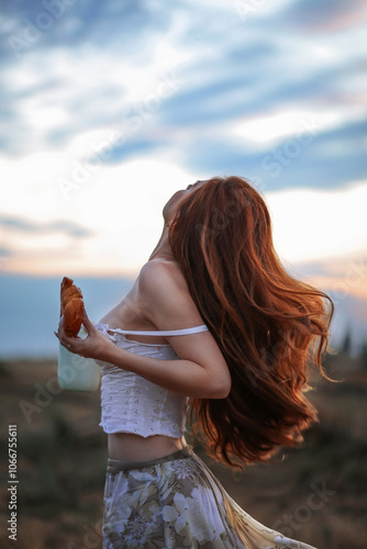 Portrait of a girl on a farm