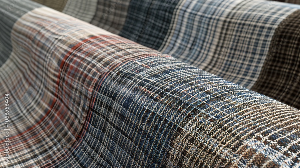 Fototapeta premium 3D Rendering of Fabric Texture Details - a visually rich and intricate representation. The detailed fabric texture showcases depth and realism, enhancing the overall aesthetic.