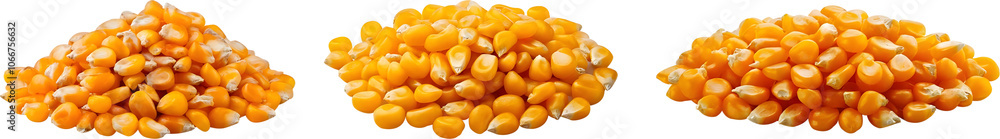 Isolated Corn Seeds on White Background Isolated Corn Seeds on White Background