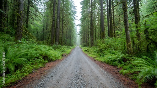 Explore the tranquil beauty of a serene forest path surrounded by lush greenery