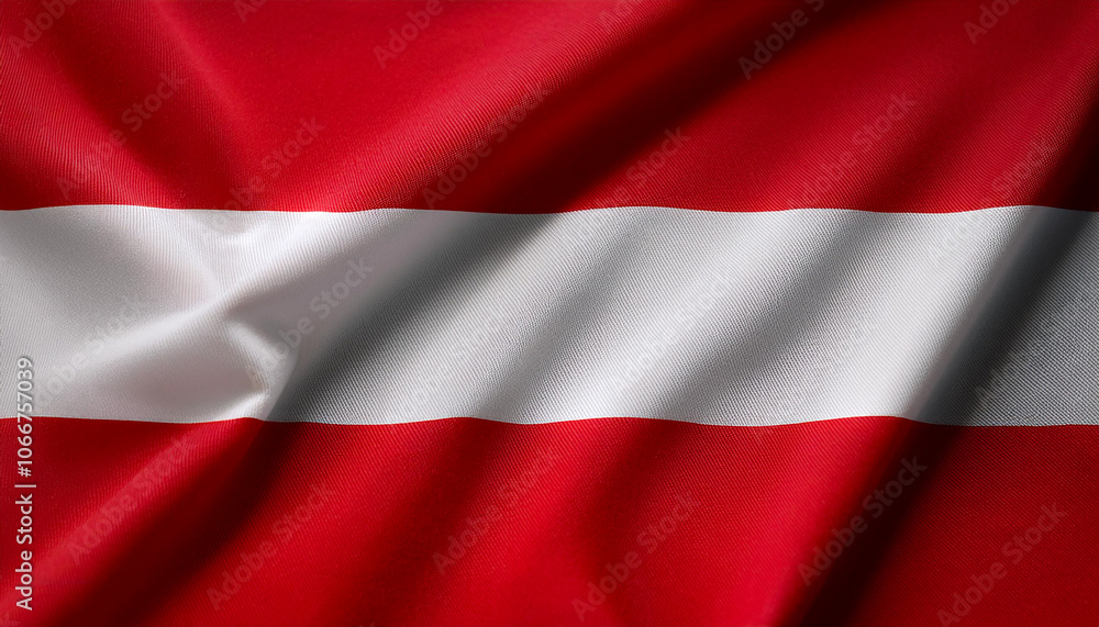Austria flag waving in the wind. Close up of Austria banner blowing, soft and smooth silk. Cloth fabric texture ensign background. Use it for national day and country occasions concept Austria flag waving in the wind. Close up of Austria banner blowing, soft and smooth silk. Cloth fabric texture ensign background. Use it for national day and country occasions concept