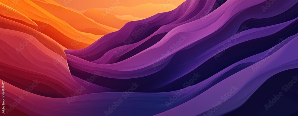 Obraz premium Abstract Purple Landscape.