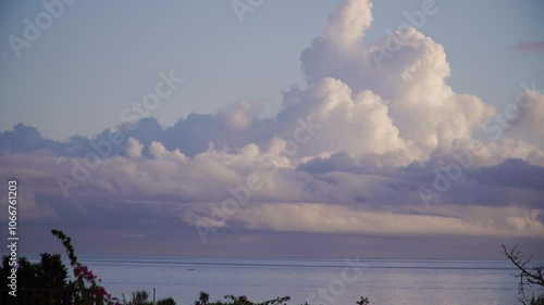 Time Lapse of Clouds over Indian ocean in Zanzibar 