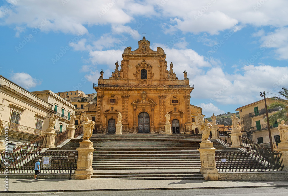 Fototapeta premium Modica, Italy - a Unesco World Heritage and one of the most beautiful villages in Southern Italy, Modica is a pearl of Val di Noto 