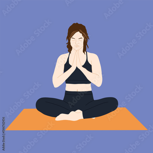 young and beautiful woman practicing yoga meditation