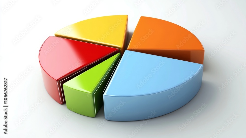 Obraz premium Colorful Pie Chart for Business Presentation