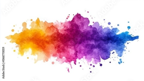 Colorful Abstract Splash of Watercolor Paint