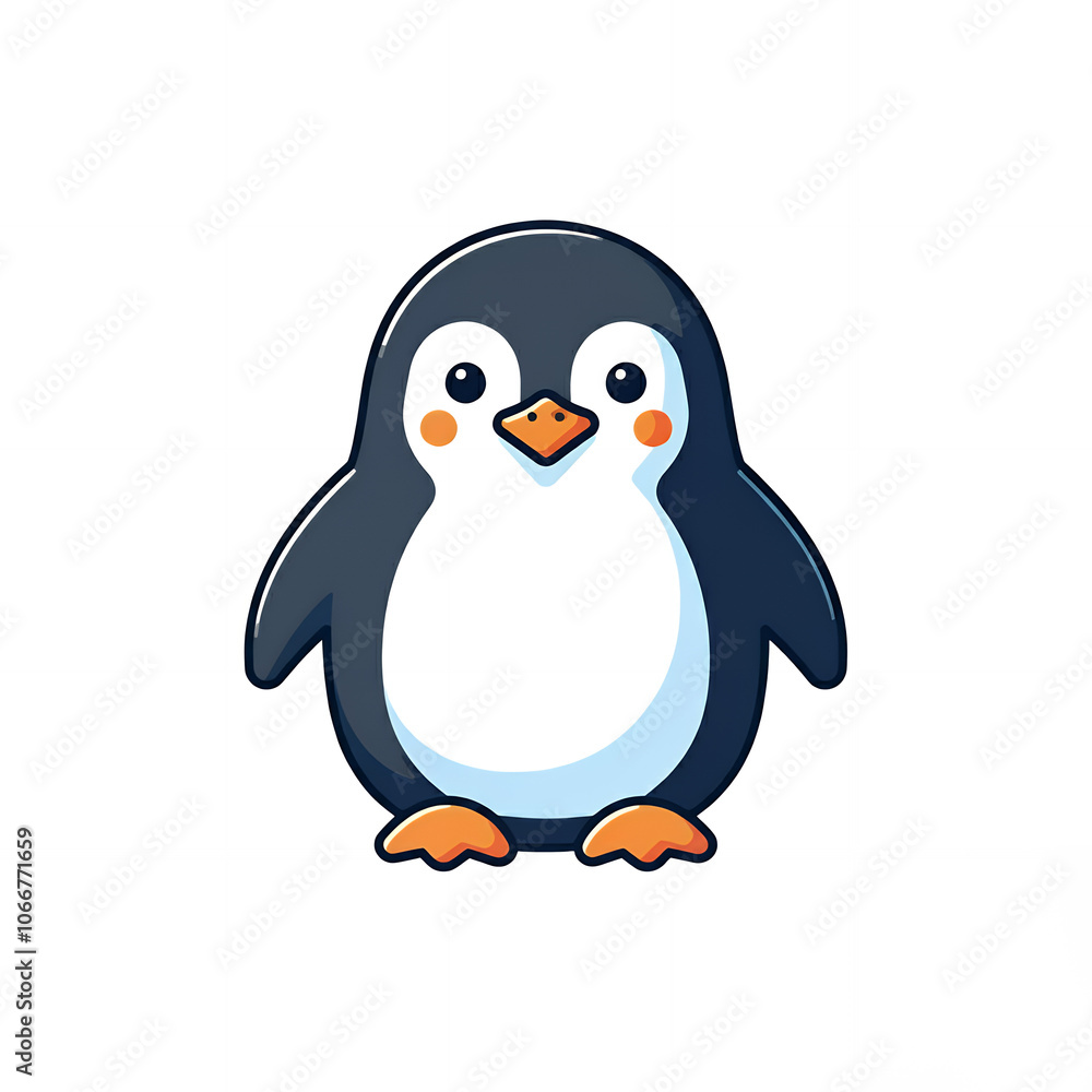 Adorable Penguin Cartoon Illustration Adorable Penguin Cartoon Illustration