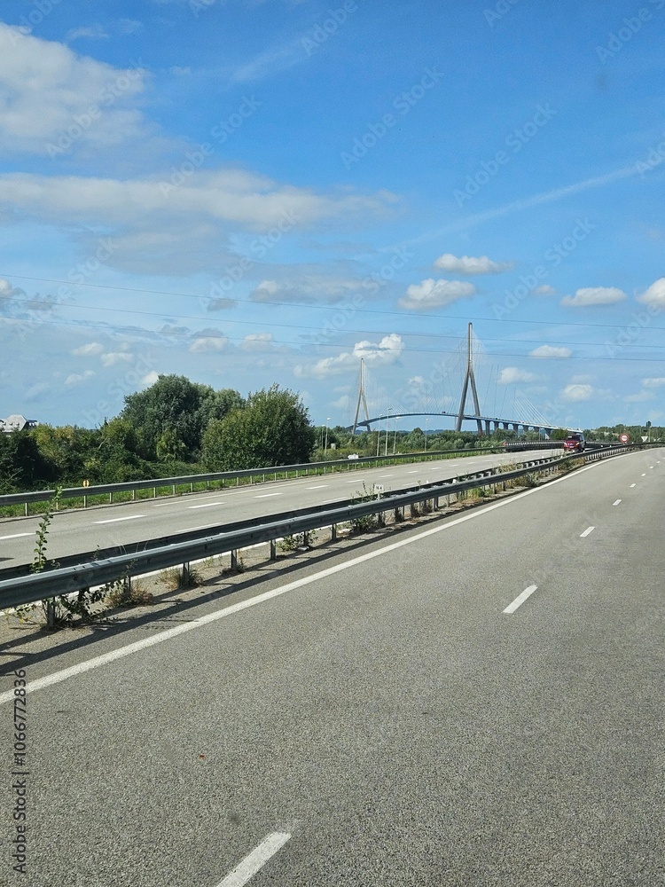 Naklejka premium bridge over the river