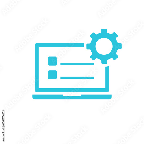 Website Maintenance icon, Isolated on white background. From blue icon set