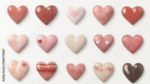 Heart cut-out set, romantic projects. Love and romance