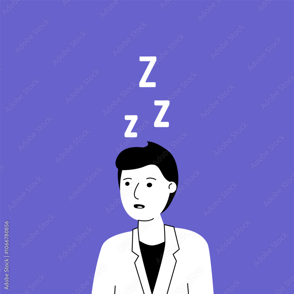 workaholic man with chronic sleep deprivation workaholic man with chronic sleep deprivation