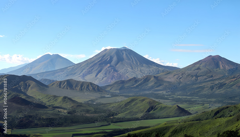 Peaceful Scene at the Avenue of Volcanoes Peaceful Scene at the Avenue of Volcanoes