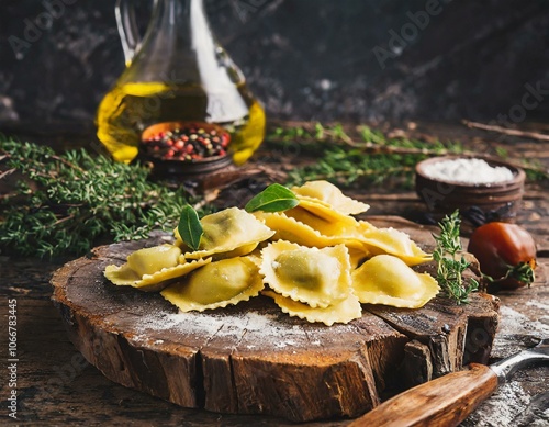 Essen auf einem Holzbrett photo