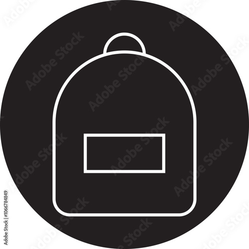 Backpack, School bag Line Icon. Back to School Concept Vector. Sign bag for school children, student, travel and hiking tourist symbol. Suitable for website design isolated on transparent background.