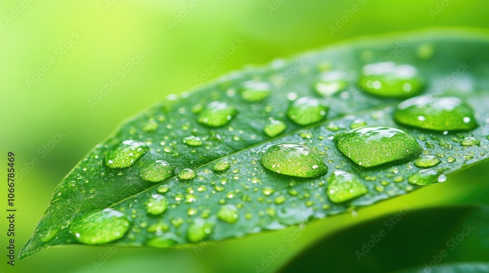 Close-up of water drops on fresh green leaves, capturing the beauty of nature with vibrant green hues and delicate water droplets, ideal for nature-themed designs. Close-up of water drops on fresh green leaves, capturing the beauty of nature with vibrant green hues and delicate water droplets, ideal for nature-themed designs.