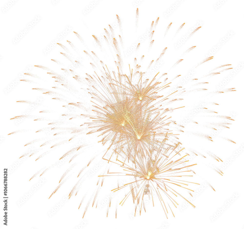 Fototapeta premium PNG Fireworks effect outdoors night black background.