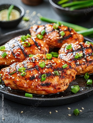 Grilled Chicken Thighs with Teriyaki Glaze