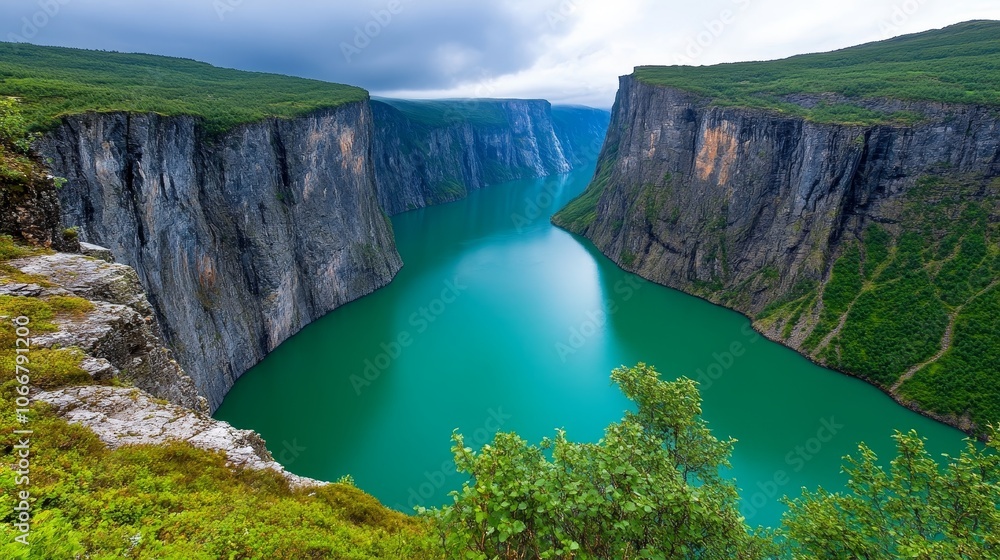 Majestic Fjord Landscape Norway Steep Cliffs Green Water Nature Photography Majestic Fjord Landscape Norway Steep Cliffs Green Water Nature Photography