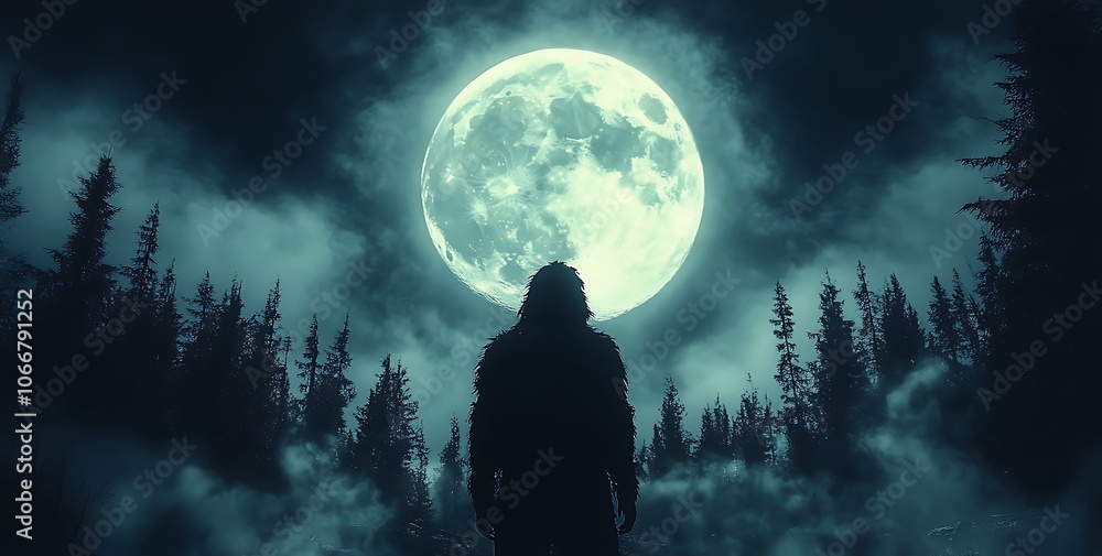 person Standing in Front of a Full Moon person Standing in Front of a Full Moon