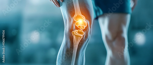 Medical Xray of knee showing bone displacement