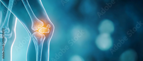 Xray of knee joint showing earlystage arthritis photo