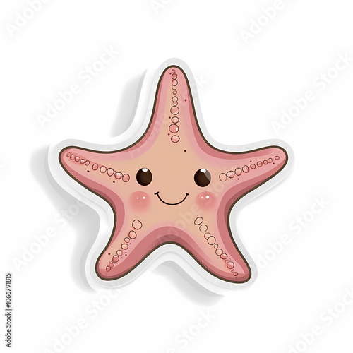 Cute Cartoon Starfish Illustration in 3D Style