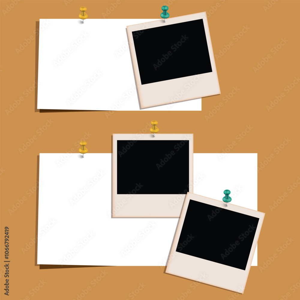 Memo paper set vector for decoration Memo paper set vector for decoration