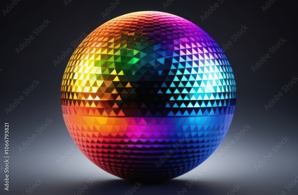 disco ball reflecting rainbow colors on table disco ball reflecting rainbow colors on table