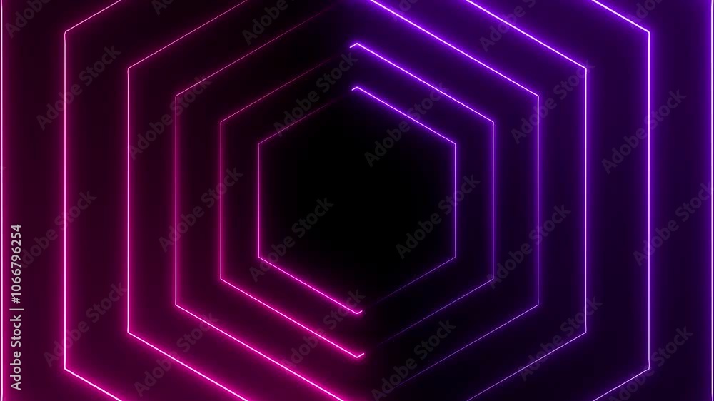 Neon hexagon pattern abstract futuristic retro background. Seamless loop motion graphic animation. Neon hexagon pattern abstract futuristic retro background. Seamless loop motion graphic animation.