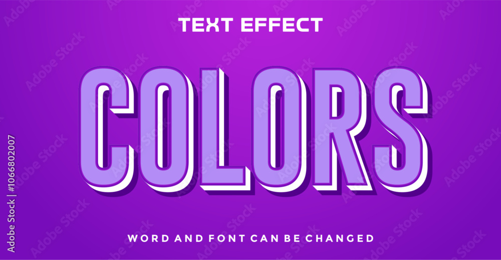 Colors editable text effect Colors editable text effect