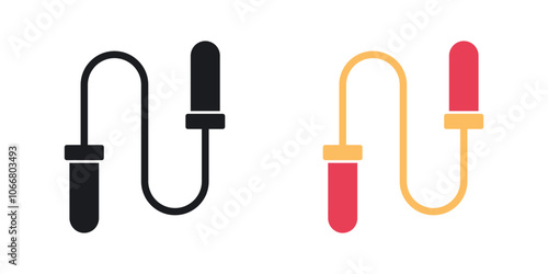 Jump rope icon in solid style.