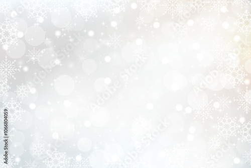 Silver Christmas background with snowflakes. Christmas snowflake background. EPS 10