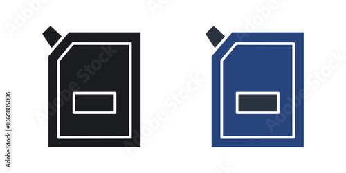 Doy pack pouch icon in solid style.