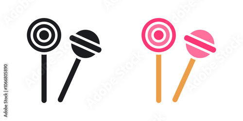 Lollypop icon in solid style.