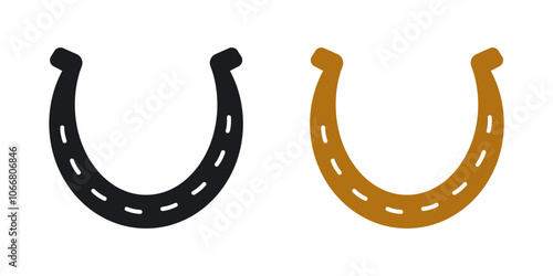 Horseshoe icon in solid style. photo