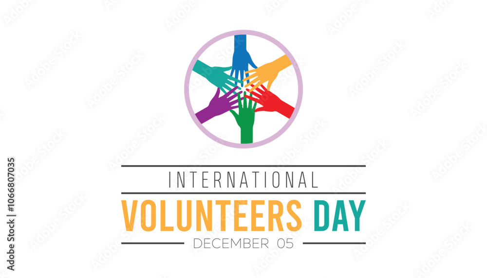 International Volunteers Day is observed every year on December. People Awareness concept. background, placard, banner template Vector illustration design. International Volunteers Day is observed every year on December. People Awareness concept. background, placard, banner template Vector illustration design.