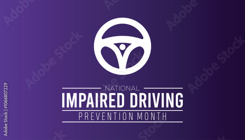 National Impaired Driving Prevention Month is observed every year on December. People Awareness concept. background, placard, banner template Vector illustration design.