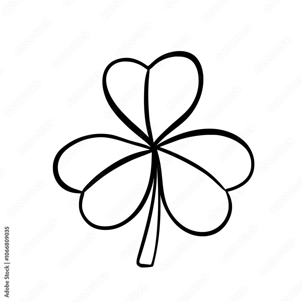 St. Patrick's Day. Retro Style Emblems leaf clover St. Patrick's Day. Retro Style Emblems leaf clover