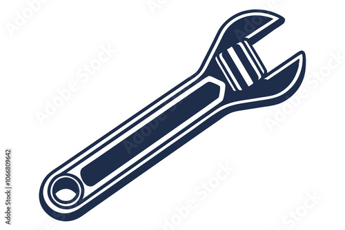 wrench isolated on white background vector illustration