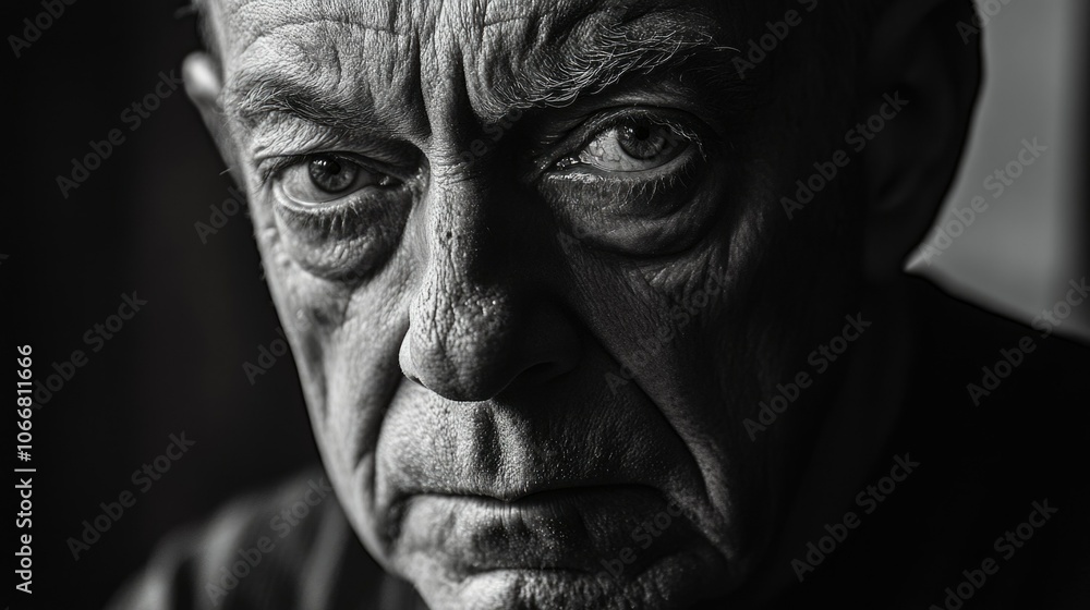 Intense Moments of Aging Man Intense Moments of Aging Man