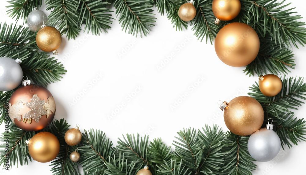 Christmas frame isolated on white background. Christmas frame isolated on white background.