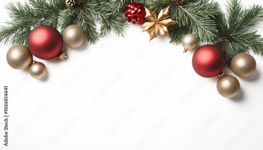 Christmas frame isolated on white background. Christmas frame isolated on white background.