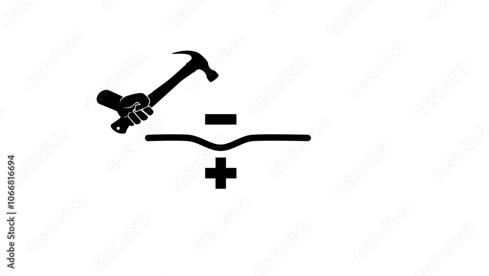 minus creates plus, black isolated silhouette minus creates plus, black isolated silhouette