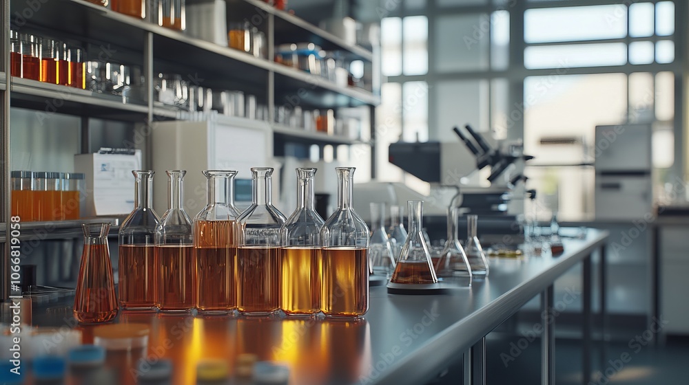 Laboratory Equipment and Glassware 3D Rendering Laboratory Equipment and Glassware 3D Rendering