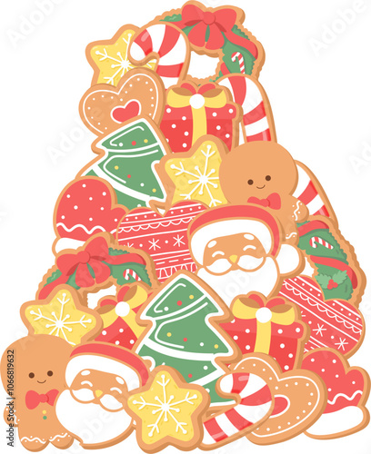 Christmas cookies pile.