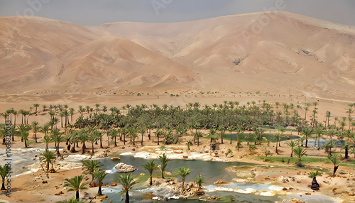 Bahariya Oasis with Flourishing Date Palms
