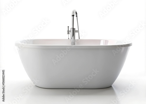 modern white bathup isolated on white